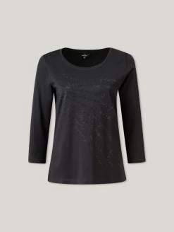 Langarmshirt mit Strasssteinen