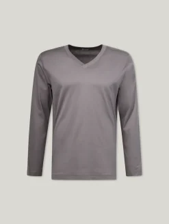 Langarmshirt mit V-Ausschnitt