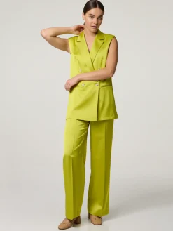 Lange Weste aus Satin