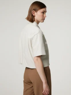 Lederhemd im Boxy Fit MACAYA