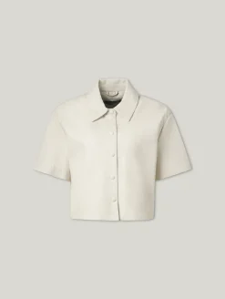 Lederhemd im Boxy Fit MACAYA