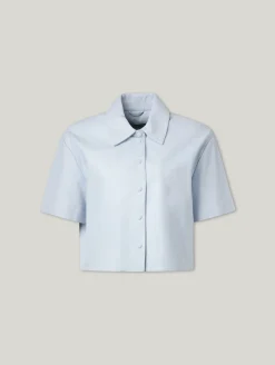 Lederhemd im Boxy Fit MACAYA