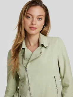 Lederjacke aus Velours