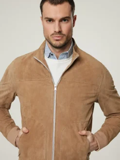 Lederjacke aus Ziegenvelours DON