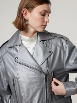 Lederjacke im Biker-Look