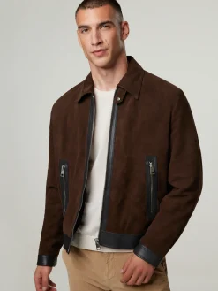 Lederjacke im Slim Fit BIKER