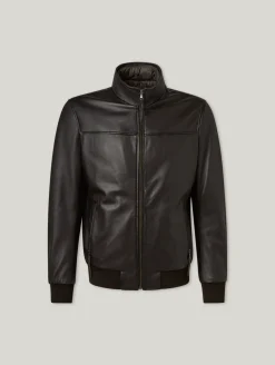 Lederjacke mit Blende