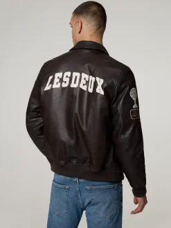 Lederjacke mit Patches