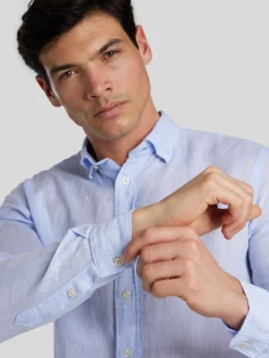 Leinenhemd im Shaped Fit