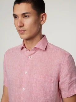 Leinenhemd im Slim Fit