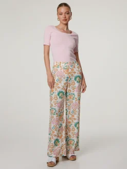 Leinenhose mit Print