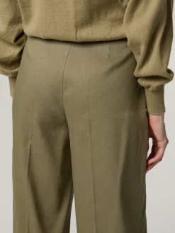 Leinenhose mit weitem Bein