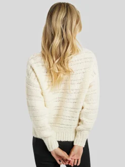 Lochstrickpullover mit Logo