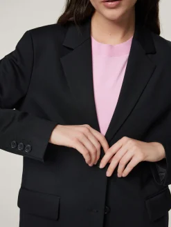 Long-Blazer aus Jersey