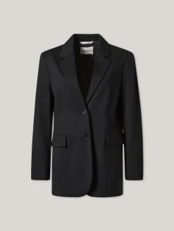 Long-Blazer aus Jersey