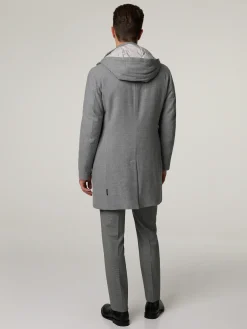 Mantel mit abnehmbarer Kapuze