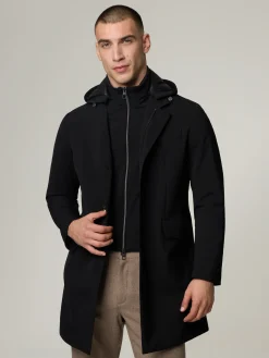 Mantel mit abnehmbarer Kapuze