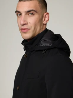 Mantel mit abnehmbarer Kapuze