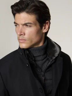 Mantel mit Lammfellkragen