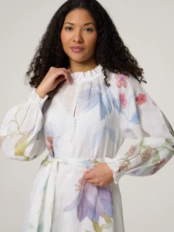 Maxikleid aus Leinen IDANIA