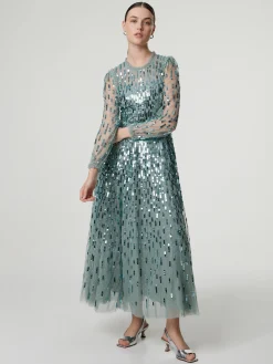 Maxikleid mit Pailletten