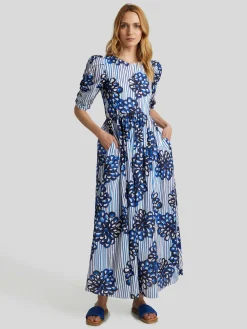 Maxikleid mit Raffung