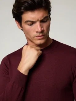 Merinopullover mit Stehkragen