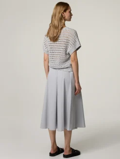 Midijupe aus Baumwolle