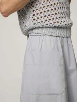 Midijupe aus Baumwolle