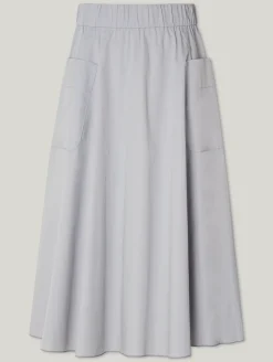 Midijupe aus Baumwolle