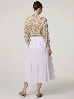 Midijupe aus Baumwolle