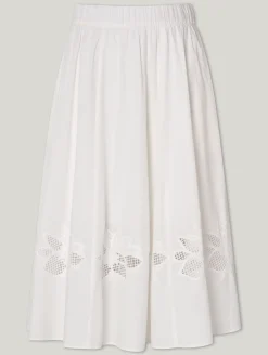 Midijupe aus Baumwolle