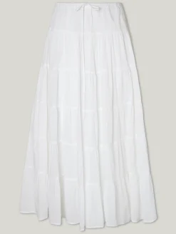 Midijupe aus Baumwolle