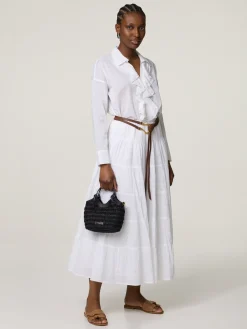 Midijupe aus Baumwolle