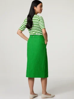 Midijupe aus Baumwolle