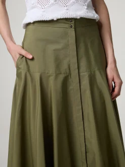 Midijupe aus Baumwolle OXIRIA