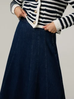 Midijupe aus Denim
