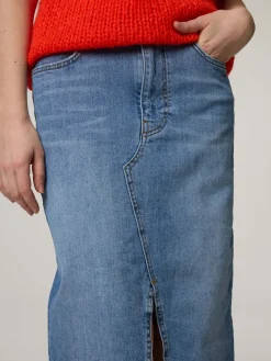Midijupe aus Denim