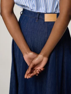 Midijupe aus Denim ALBATA
