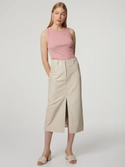 Midijupe aus Leder JEZRA