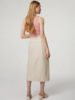 Midijupe aus Leder JEZRA