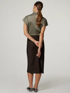 Midijupe aus Satin AGNETA