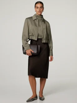 Midijupe aus Satin AGNETA