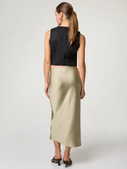 Midijupe aus Satin SAAGNETA