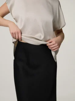 Midijupe aus Satin URA