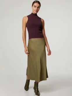 Midijupe aus Satin URA