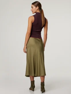 Midijupe aus Satin URA