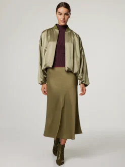 Midijupe aus Satin URA