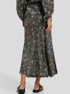 Midijupe mit Allover-Print