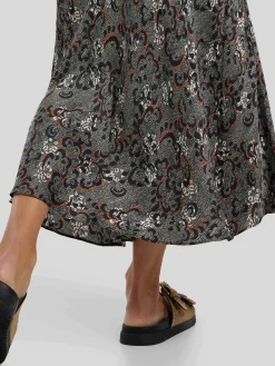 Midijupe mit Allover-Print
